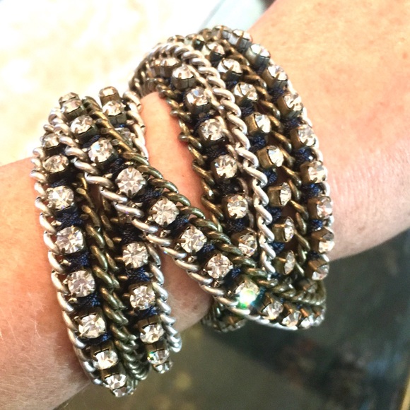 Stella & Dot | Retired La Coco Hematite+Rhinestone Cupchain Necklace - Picture 14 of 16